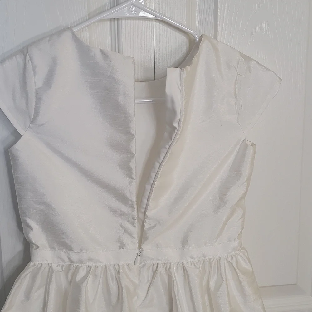 Carter’s Girls Floral Dress White Lined Cap Sleeves Size 8